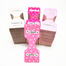 wholesale blank packaging supplies hair elastic band hair rope cardboard fold necklace card